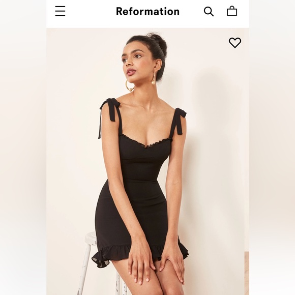 Reformation Christine Dress in Black (New) - Picture 1 of 7